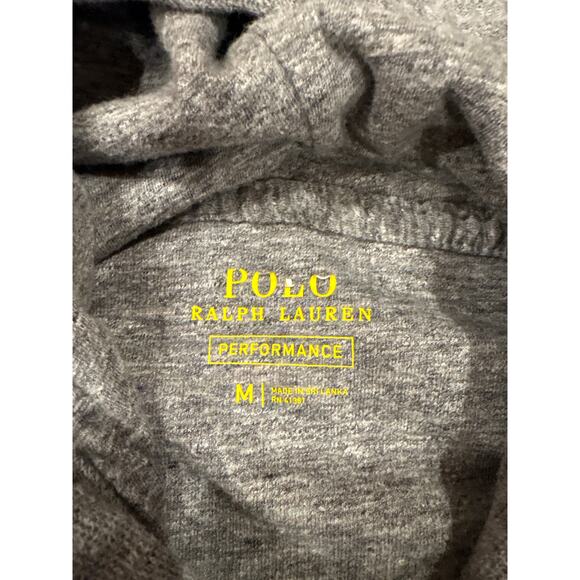 Polo Ralph Lauren Sweatshirt Hoodie Men Medium Gray Performance Full Zip Pockets - Picture 5 of 9